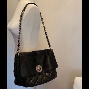Kate Spade Black leather quilted Handbag